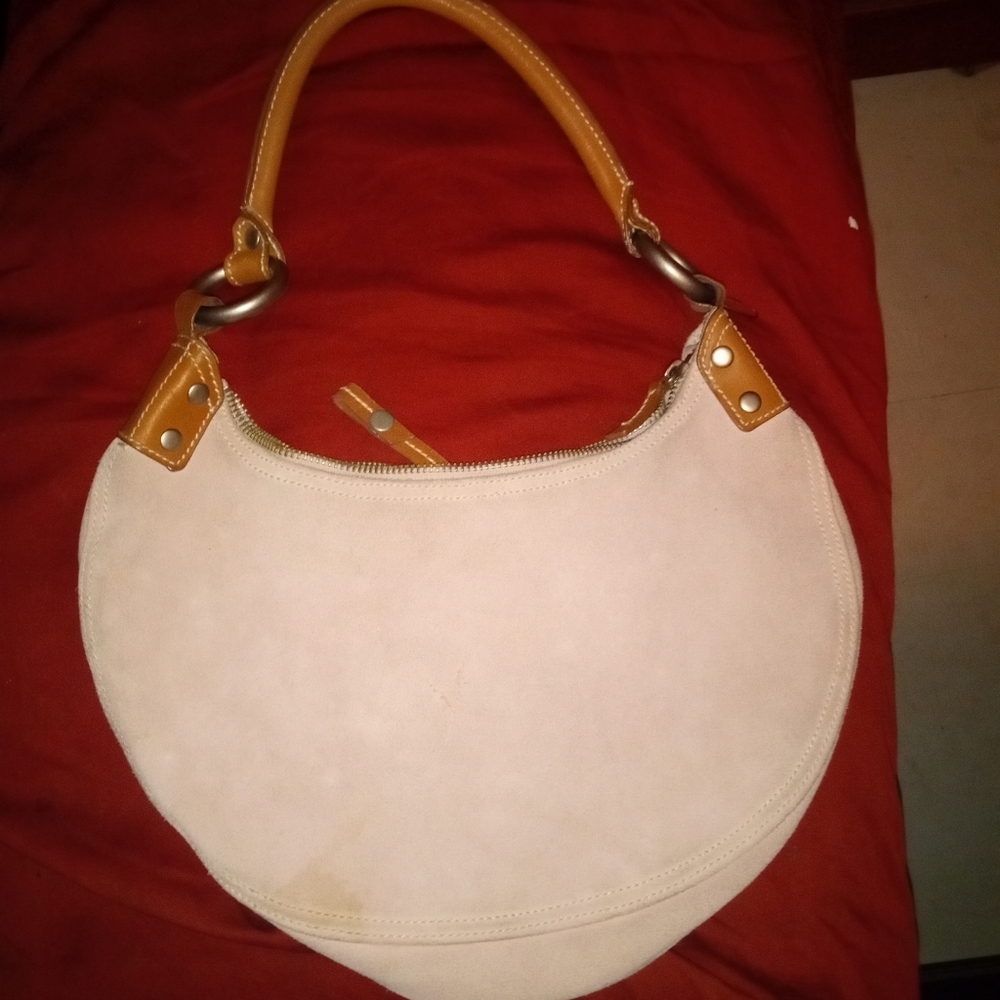 Gap Sweet Pea Pink suede handbag